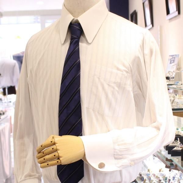 ピンクゴールド・チェック柄・オーバルデザインのカフス(カフリンクス/カフスボタン)