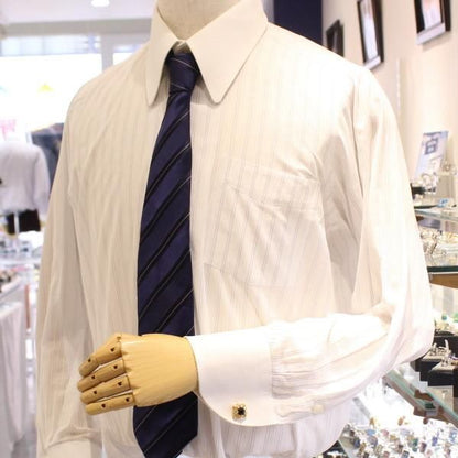 ゴールド×ブラック・きらきらストーンのカフス(カフリンクス/カフスボタン)