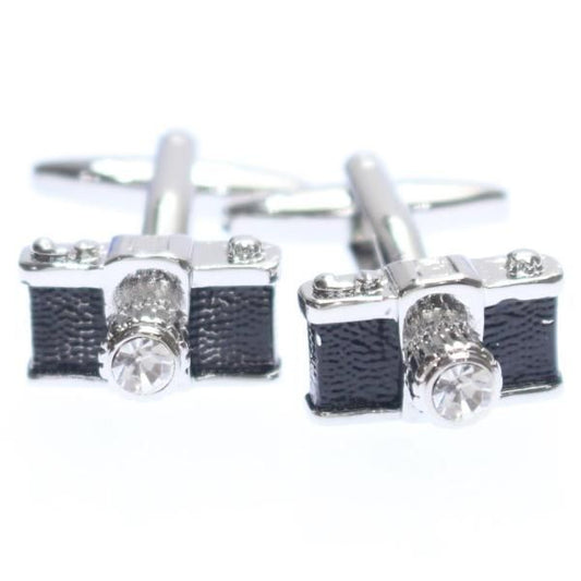 ブラック・リアルなカメラのカフス(カフリンクス/カフスボタン)