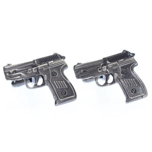 ガンメタリック・ピストルのカフス(カフリンクス/カフスボタン)