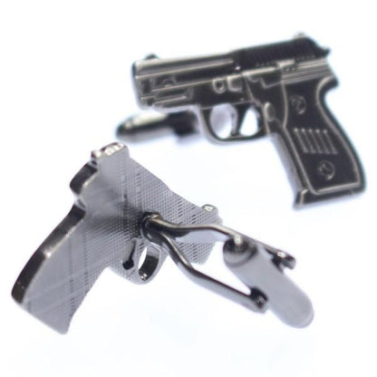 ガンメタリック・ピストルのカフス(カフリンクス/カフスボタン)