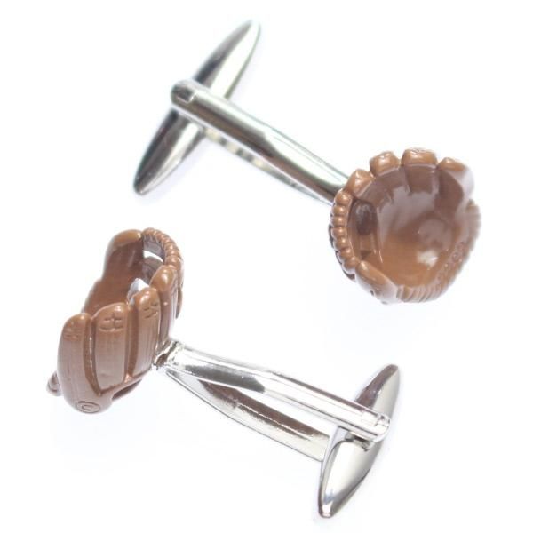 野球・グローブのリアルなカフス(カフリンクス/カフスボタン)