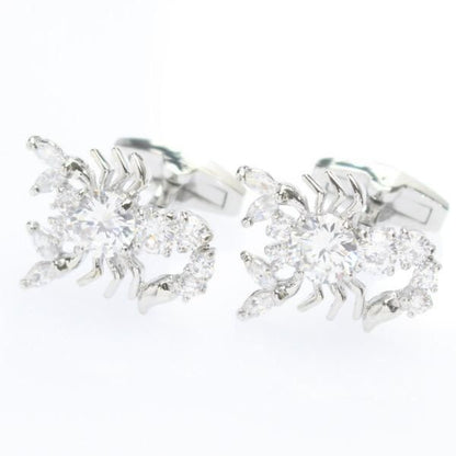 クリアストーン・ブリリアンカット・スコーピオンのカフス(カフリンクス/カフスボタン)