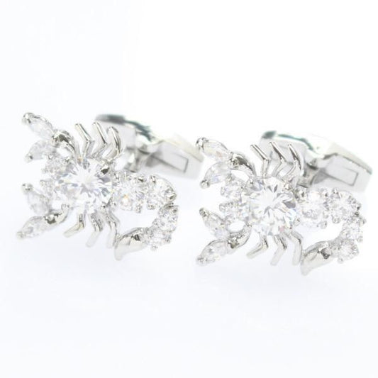 クリアストーン・ブリリアンカット・スコーピオンのカフス(カフリンクス/カフスボタン)
