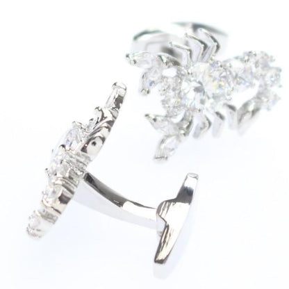 クリアストーン・ブリリアンカット・スコーピオンのカフス(カフリンクス/カフスボタン)