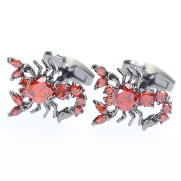 レッドストーン・ブリリアンカット・スコーピオンのカフス(カフリンクス/カフスボタン)
