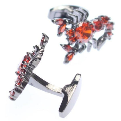 レッドストーン・ブリリアンカット・スコーピオンのカフス(カフリンクス/カフスボタン)