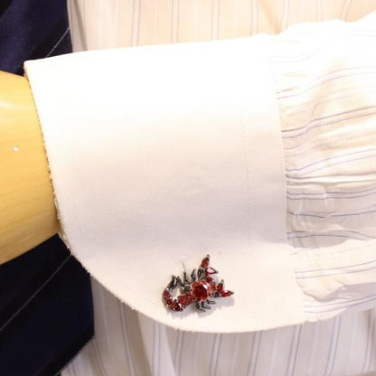 レッドストーン・ブリリアンカット・スコーピオンのカフス(カフリンクス/カフスボタン)