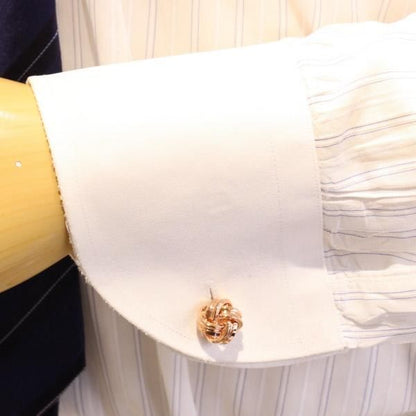 ピンクゴールド・結び目のスタイリッシュカフス(カフリンクス/カフスボタン)