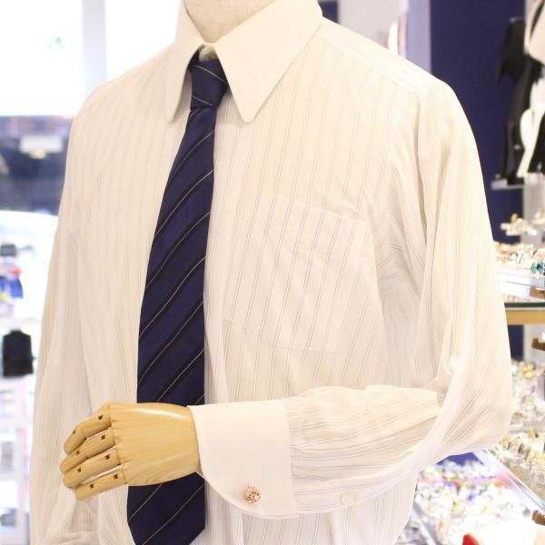 ピンクゴールド・結び目のスタイリッシュカフス(カフリンクス/カフスボタン)