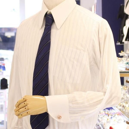 ピンクゴールド・結び目のスタイリッシュカフス(カフリンクス/カフスボタン)