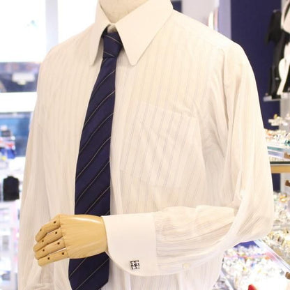 シルバー×ブラック・千鳥格子のカフス(カフリンクス/カフスボタン)