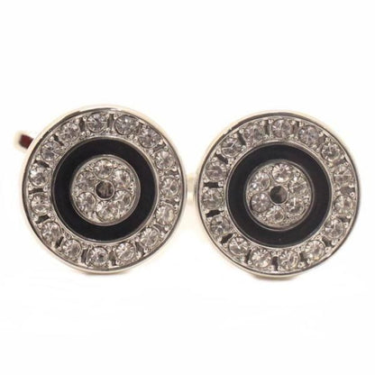 クリスタルのきらきらラウンドカフス(カフリンクス/カフスボタン)