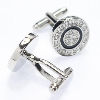 クリスタルのきらきらラウンドカフス(カフリンクス/カフスボタン)