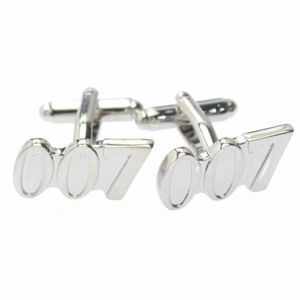 シルバー・ジェームズ・ボンド・007のカフス(カフリンクス/カフスボタン)