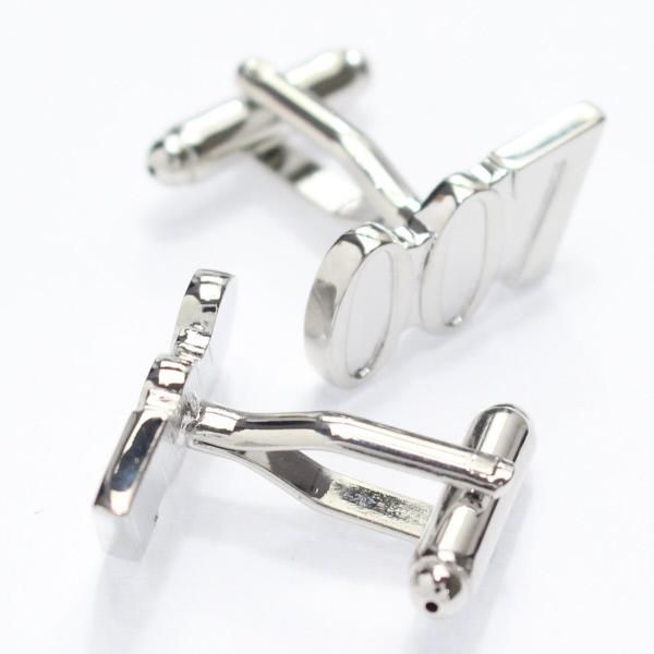 シルバー・ジェームズ・ボンド・007のカフス(カフリンクス/カフスボタン)