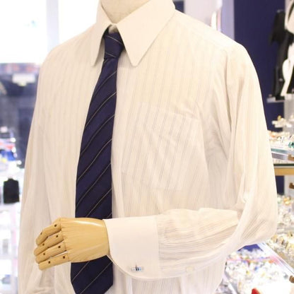 シルバー・筒形のマルチカラーカフス(カフリンクス/カフスボタン)