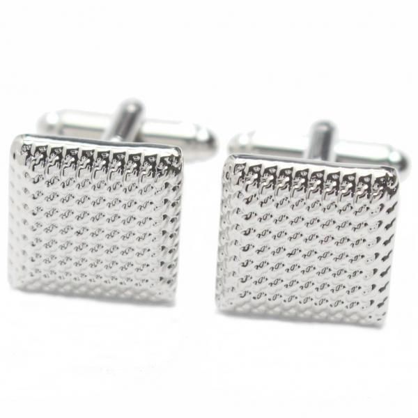 シルバー・シンプルデザインのカフス(カフリンクス/カフスボタン)