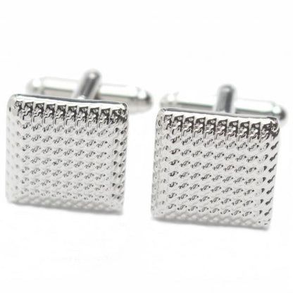 シルバー・シンプルデザインのカフス(カフリンクス/カフスボタン)