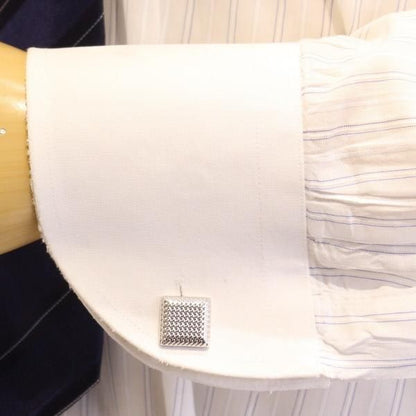 シルバー・シンプルデザインのカフス(カフリンクス/カフスボタン)