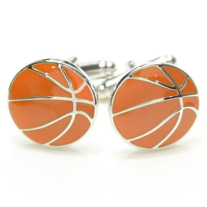 ハートめがけてスラムダンク・バスケットボールのカフス(カフリンクス/カフスボタン)