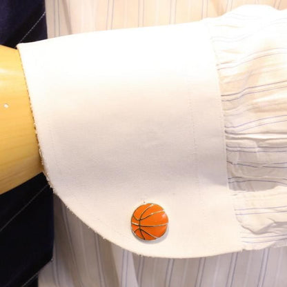 ハートめがけてスラムダンク・バスケットボールのカフス(カフリンクス/カフスボタン)