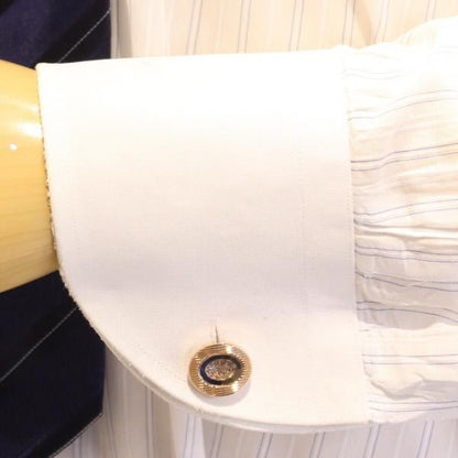 ゴールド・オーバル・きらきらストーンのカフス(カフリンクス/カフスボタン)