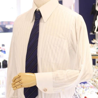 ゴールド・オーバル・きらきらストーンのカフス(カフリンクス/カフスボタン)