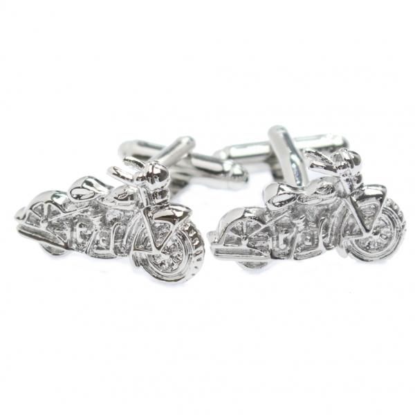 シルバー・ライダーさんにバイク・オートバイのカフス(カフリンクス/カフスボタン)