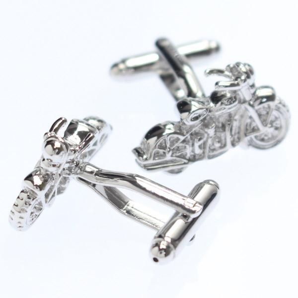シルバー・ライダーさんにバイク・オートバイのカフス(カフリンクス/カフスボタン)