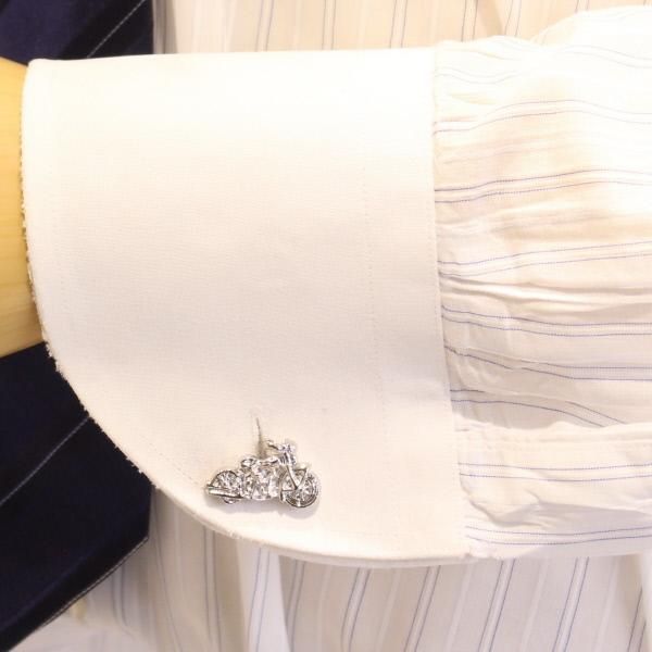 シルバー・ライダーさんにバイク・オートバイのカフス(カフリンクス/カフスボタン)