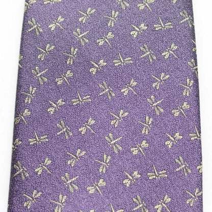 【富士桜工房】桔梗鼠・蜻蛉とんぼ・日本製シルクジャカードの和風ネクタイ