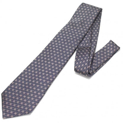 【富士桜工房】麻の葉・伝統紋柄・日本製シルクジャカードの和風ネクタイ