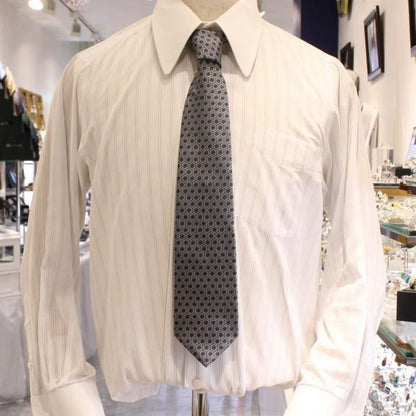 【富士桜工房】亀甲紋・伝統紋柄・日本製シルクジャカードの和風ネクタイ