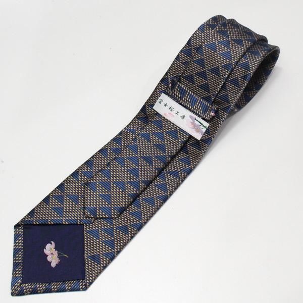 【富士桜工房】鱗紋・伝統紋柄・日本製シルクジャカードの和風ネクタイ