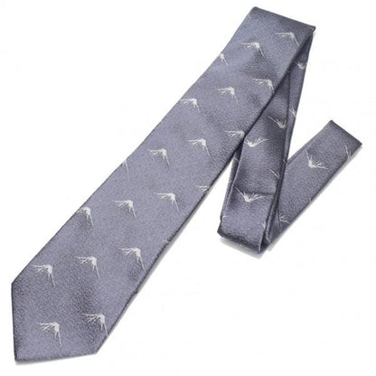 【富士桜工房】シルバー・富士山柄・日本製シルクジャカードの和風ネクタイ