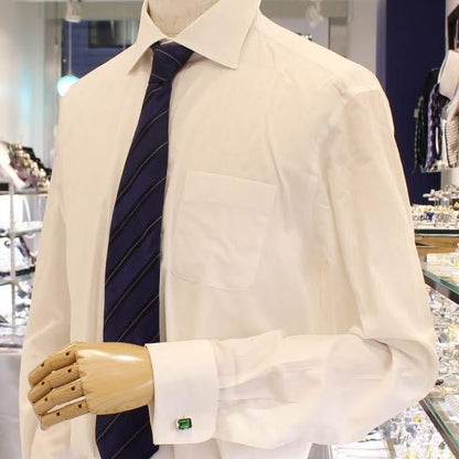 エメラルドグリーン緑のカフス(カフリンクス/カフスボタン)