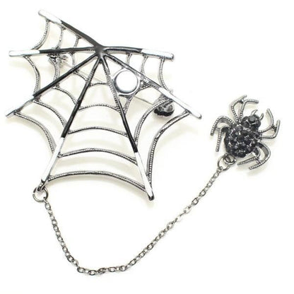 ブラック黒スパイダー蜘蛛のラペルブローチ・ラペルピン