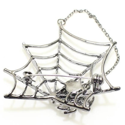 ブラック黒スパイダー蜘蛛のラペルブローチ・ラペルピン