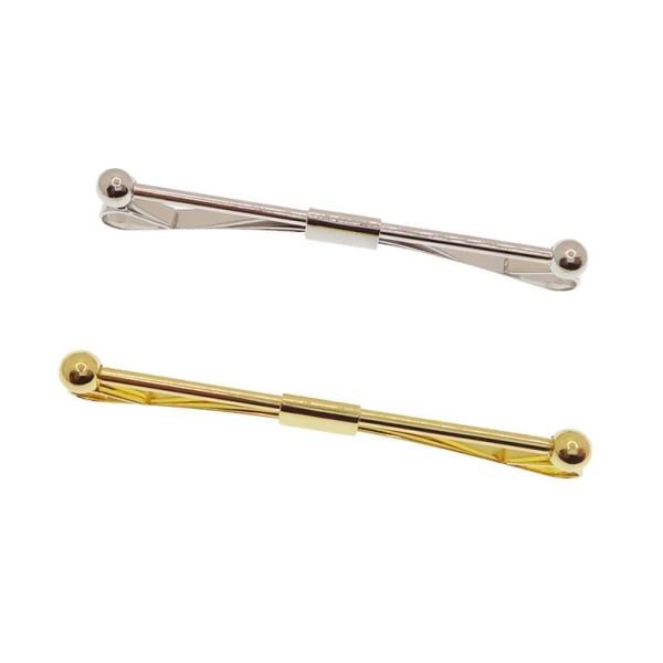 全2色 ゴールド シルバー カラーバー カラーピン ピンホールピン シンプル 穴無しOKタイプ