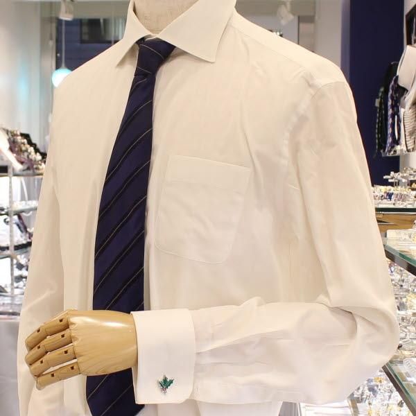 クリスマス・柊と赤い実のカフス(カフリンクス/カフスボタン)