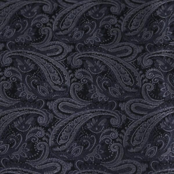 シルバーグレー・ペイズリー・ジャカード・アスコットタイ