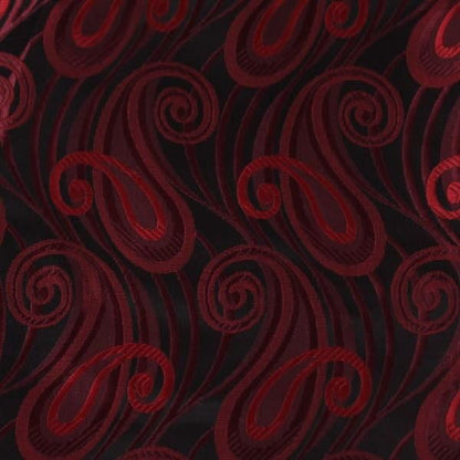 レッドグラデーション・ペイズリー・ジャカード・アスコットタイ