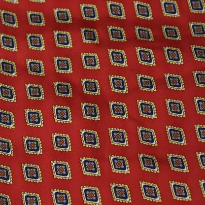 フラワーダイヤ小紋柄レッド・アスコットタイ