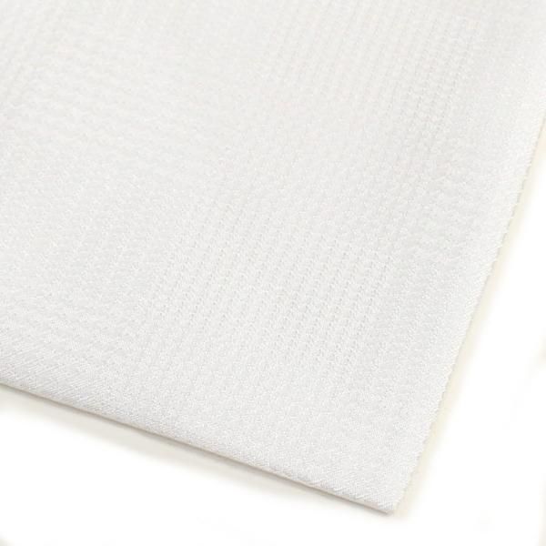 ボックスチェック白・日本製シルク100%・光沢感の美しいポケットチーフ・ポケットスクウェア