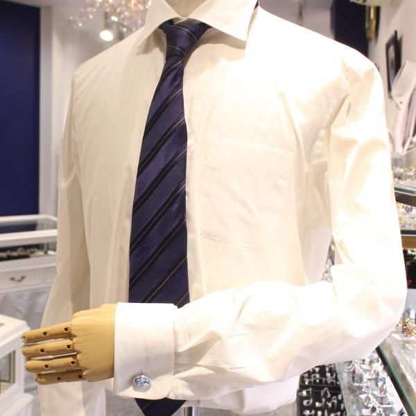 【Duncan Walton Luxury】BURNET・ペイズリー・ブルーのカフス(カフリンクス/カフスボタン)