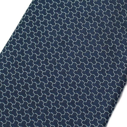 【富士桜工房】緑・毘沙門亀甲・日本製シルクジャカードの和風ネクタイ