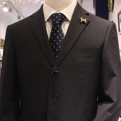 【SATURNO・サツルノ】柴犬のタイタック(ピンブローチ)