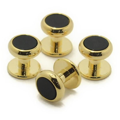 スタッドボタン オニキス ゴールド4個セット(スタッズボタン)