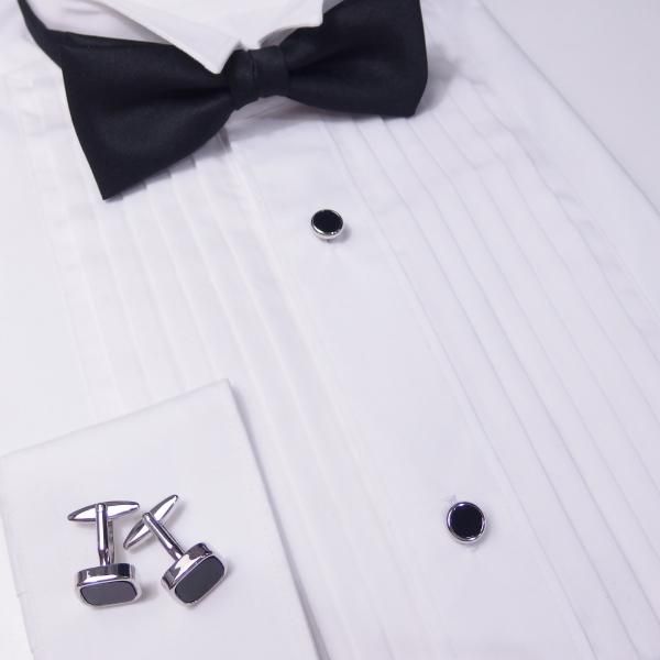 スタッドボタン オニキス シルバー4個セット (スタッズボタン)